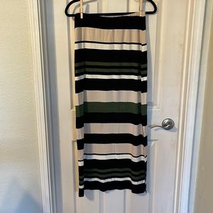 Striped maxi skirt